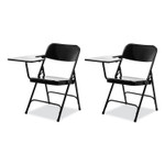 NPS 5200 Series Right-Side Tablet-Arm Folding Chair, Supports 480 lb, 17.25" Seat Height, Black, 2/Carton View Product Image