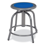 NPS 6800 Series Height Adjustable Metal Seat Stool, Supports Up to 300 lb, 18" to 24" Seat Height, Persian Blue Seat/Gray Base View Product Image