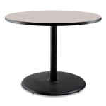 NPS Cafe Table, 36" Diameter x 30h, Round Top/Base, Gray Nebula Top, Black Base View Product Image
