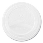 Vegware 89 Series Hot Cup Lids, Fits Vegware 89-Series Hot Cups, Plastic, White, 1,000/Carton View Product Image