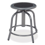 NPS 6800 Series Height Adjustable Metal Seat Swivel Stool, Supports Up to 300 lb, 18" to 24" Seat Height, Black Seat, Gray Base View Product Image