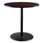 NPS Cafe Table, 36" Diameter x 42h, Round Top/Base, Mahogany Top, Black Base View Product Image