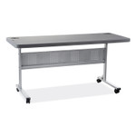 NPS Flip-N-Store Training Table, Rectangular, 24 x 60 x 29.5, Charcoal Gray View Product Image