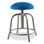 NPS 6800 Series Height Adjustable Fabric Padded Seat Stool, Supports 300 lb, 18" to 25" Seat Height, Cobalt Blue Seat/Gray Base View Product Image