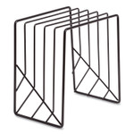 U Brands Vena Wire Letter Sorter, 5 Sections, Assorted Sizes, 3.94 x 5.24 x 6.1, Black View Product Image