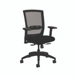 Allsteel Quip Ergonomic Mesh Back Swivel Task Chair, Supports Up to 300 lb, Black Seat, Carbon Back, Black Base View Product Image