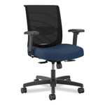 HON Convergence Mid-Back Task Chair, Supports Up to 275 lb, 16.5" to 21" Seat Height, Navy Seat, Black Back, Black Frame View Product Image