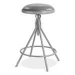 NPS 6500 Series Height Adjustable Heavy Duty Padded Swivel Stool, Supports Up to 500 lb, 24" to 30" Seat Height, Gray View Product Image