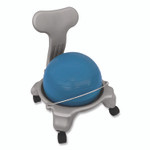 Champion Sports Kid's Ball Chair, Supports Up to 264 lb, 12.5" Seat Height, Blue Seat, Silver Base View Product Image