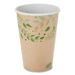 Dixie EcoSmart Recycled Hot/Cold Cups, 16 oz, Paper, Kraft/Green, 1,000/Carton View Product Image