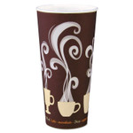 SOLO Thermoguard Insulated Paper Hot Cups, 24 oz, Steam Print Design, 600/Carton View Product Image