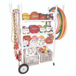 Champion Sports High Impact All-Terrain Heavy-Duty Cart, Plastic, 176 lb Capacity, 19 x 53 x 58, White View Product Image