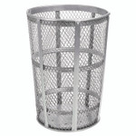 Global Industrial Steel Mesh Corrosion Resistant Trash Can, 48 gal, Silver View Product Image