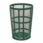 Global Industrial Steel Mesh Corrosion Resistant Trash Can, 48 gal, Green View Product Image