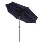 Global Industrial Outdoor Umbrella with Tilt Mechanism, 102" Span, 94" Long, Navy Blue Canopy, Black Handle View Product Image