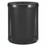Global Industrial Outdoor Diamond Steel Trash Can, 36 gal, Black View Product Image