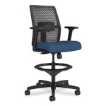 HON Ignition 2.0 ReActiv Low-Back Task Stool, 22.88" to 31.75" Seat Height, Elysian Seat, Charcoal Back, Black Base View Product Image