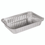 HFA Aluminum Oblong Pan, Shallow, 1.5 lb, 6 x 8.59 x 1.25, Silver, 500/Carton View Product Image