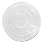 Karat PET Lids, Flat with Straw Slot, Fits 12 oz to 24 oz Cold Cups, Plastic, Clear, 1,000/Carton View Product Image