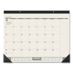 AT-A-GLANCE Recycled Monthly Desk Pad, 22 x 17, Sand/Green Sheets, Black Binding, Black Corners, 12-Month (Jan to Dec): 2024 View Product Image