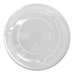 Karat PET Lids, No Hole Flat Lid, Fits 8 oz to 10 oz Cold Cups, Plastic, Clear, 1,000/Carton View Product Image