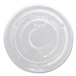 Karat PET Lids, No Hole Flat Lid, 12 oz to 24 oz Cold Cups, Plastic, Clear, 1,000/Carton View Product Image