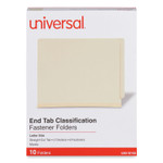 Universal Six-Section Manila End Tab Classification Folders, 2" Expansion, 2 Dividers, 6 Fasteners, Letter Size, Manila, 10/Box (UNV16150) View Product Image
