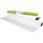 Post-it Easy Erase Whiteboard Roll, 4'x3' - White Surface - White Sheet Color - Rectangle - 4" Length x 3" Width - Flexible, Stain Resistant, Easy Peel, Self-stick, Removable, Wipeable, Stain Proof Product Image 