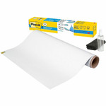 Post-it Easy Erase Whiteboard Roll, 3'x2' - White Surface - White Sheet Color - Rectangle - 36" Length x 24" Width - Flexible, Stain Resistant, Easy Peel, Self-stick, Removable, Wipeable, Stain Proof Product Image 