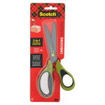 Scotch Non-Stick Unboxing Scissors, 8" Long, 2.7" Cut Length, Straight Green/Black Handle View Product Image