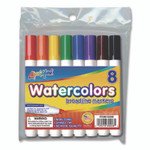 Liqui-Mark Broadline Watercolor Markers, Broad Chisel Tip, Assorted Colors, 8/Set View Product Image