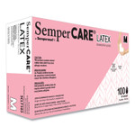 SemperCare Latex Examination Gloves, Cream, Medium, 100/Box View Product Image