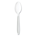 SOLO Impress Heavyweight Full-Length Polystyrene Cutlery, Spoon, Plastic, White, 100/Box View Product Image