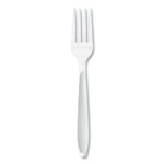 SOLO Impress Heavyweight Full-Length Polystyrene Cutlery, Fork, Plastic, White, 100/Box, 10 Boxes/Carton View Product Image