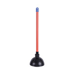 Boardwalk Toilet Plunger, 18" Plastic Handle, 5.63" dia, Red/Black, 6/Carton (BWK09201) View Product Image