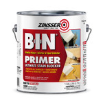 Zinsser BIN Shellac-Base Interior and Spot Exterior Primer, Flat White, 1 gal Bucket/Pail, 2/Carton View Product Image