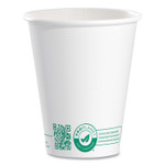 SOLO Compostable Paper Hot Cups, 8 oz, White/Green, 50/Pack View Product Image