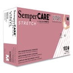 SemperCare Stretch Vinyl Examination Gloves, Cream, Medium, 100/Box, 10 Boxes/Carton View Product Image