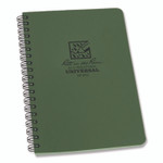 Rite in the Rain All-Weather Wire-O Notebook, 1-Subject, Universal: Narrow Rule and Quadrille Rule, Dark Green Cover, (32) 7 x 4.63 Sheets View Product Image