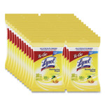 LYSOL Brand Disinfecting Wipes Flatpacks, 1-Ply, 6.69 x 7.87, Lemon and Lime Blossom, White, 15 Wipes/Flat Pack, 24 Flat Packs/Carton View Product Image