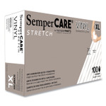 SemperCare Stretch Vinyl Examination Gloves, Cream, X-Large, 100/Box, 10 Boxes/Carton View Product Image