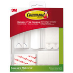 Command Picture Hanging Kit, Assorted Sizes, Plastic, White/Clear, 1 lb; 4 lb; 5 lb Capacities 38 Pieces/Pack View Product Image