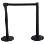 Tatco Economy Crowd Control, Assorted Materials, 14" x 35" x 9 ft 6", Black, 2/Carton View Product Image