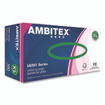 AMBITEX L5201 Series Powder-Free Latex Gloves, 4 mil, X-Large, Cream, 100/Box Product Image