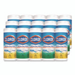 Clorox Disinfecting Wipes, Cleaning Wipes, 1-Ply, 7 x 8, Fresh Scent/Citrus Blend, 35/Canister, 3/Pack, 5 Packs/Carton View Product Image