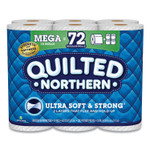 Quilted Northern Ultra Soft and Strong Bathroom Tissue, Mega Rolls, Septic Safe, 2-Ply, White, 328 Sheets/Roll, 18 Rolls/Carton View Product Image