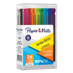 Paper Mate Write Bros Mechanical Pencil, 0.7 mm, HB (#2), Black Lead, Black Barrel with Assorted Clip Colors, 24/Box View Product Image