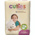 Cuties Premium Jumbo Diapers, Size 6, 35 lbs and Up, 92/Carton View Product Image