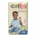 Cuties Premium Jumbo Diapers, Size 7, 41 lbs and Up, 80/Carton View Product Image