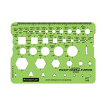 Staedtler Templates, 40 Geometric Shapes, 3.63 x 5.13, Green View Product Image